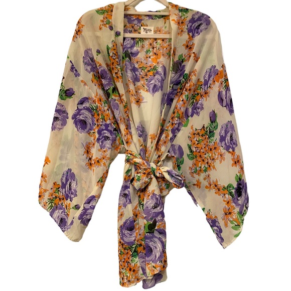 EUC Show Me Your MuMu Floral Robe | Small - Picture 1 of 5